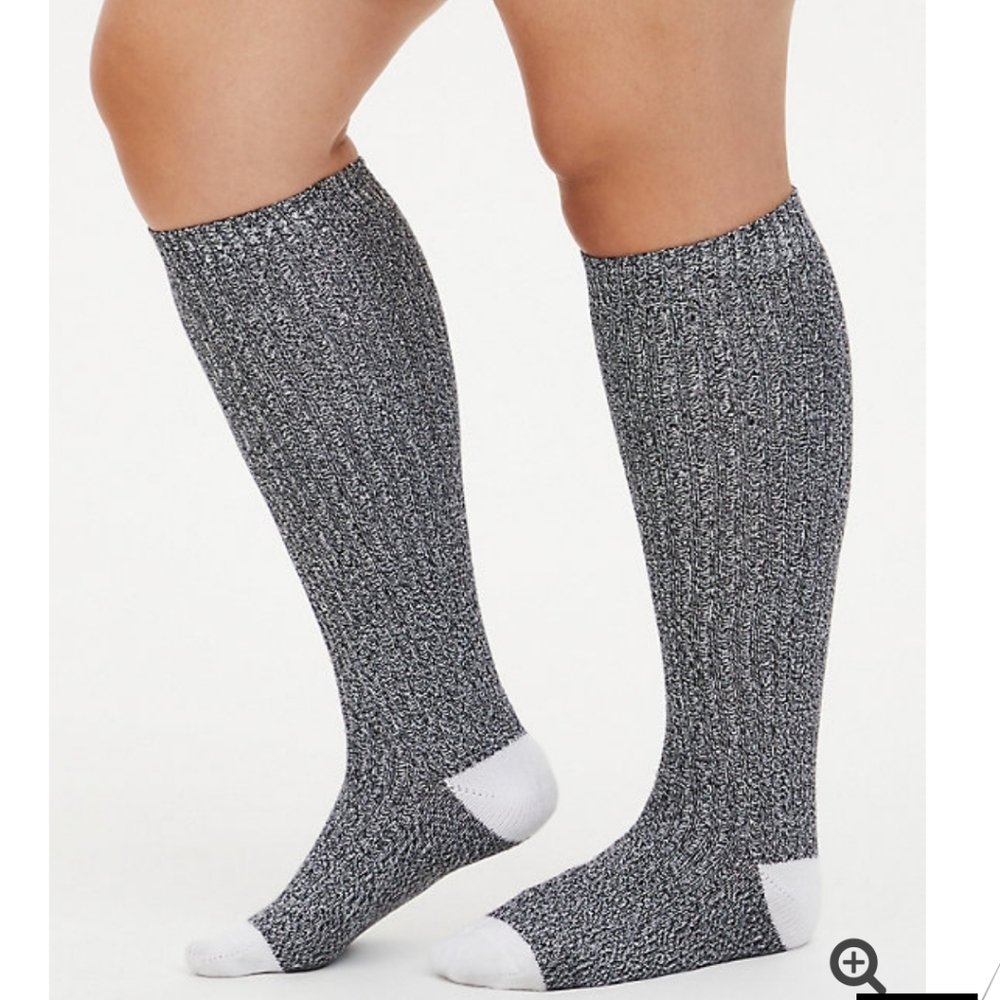 🆕PLUS SIZE HEATHER GREY KNEE-HIGH SOCKS
